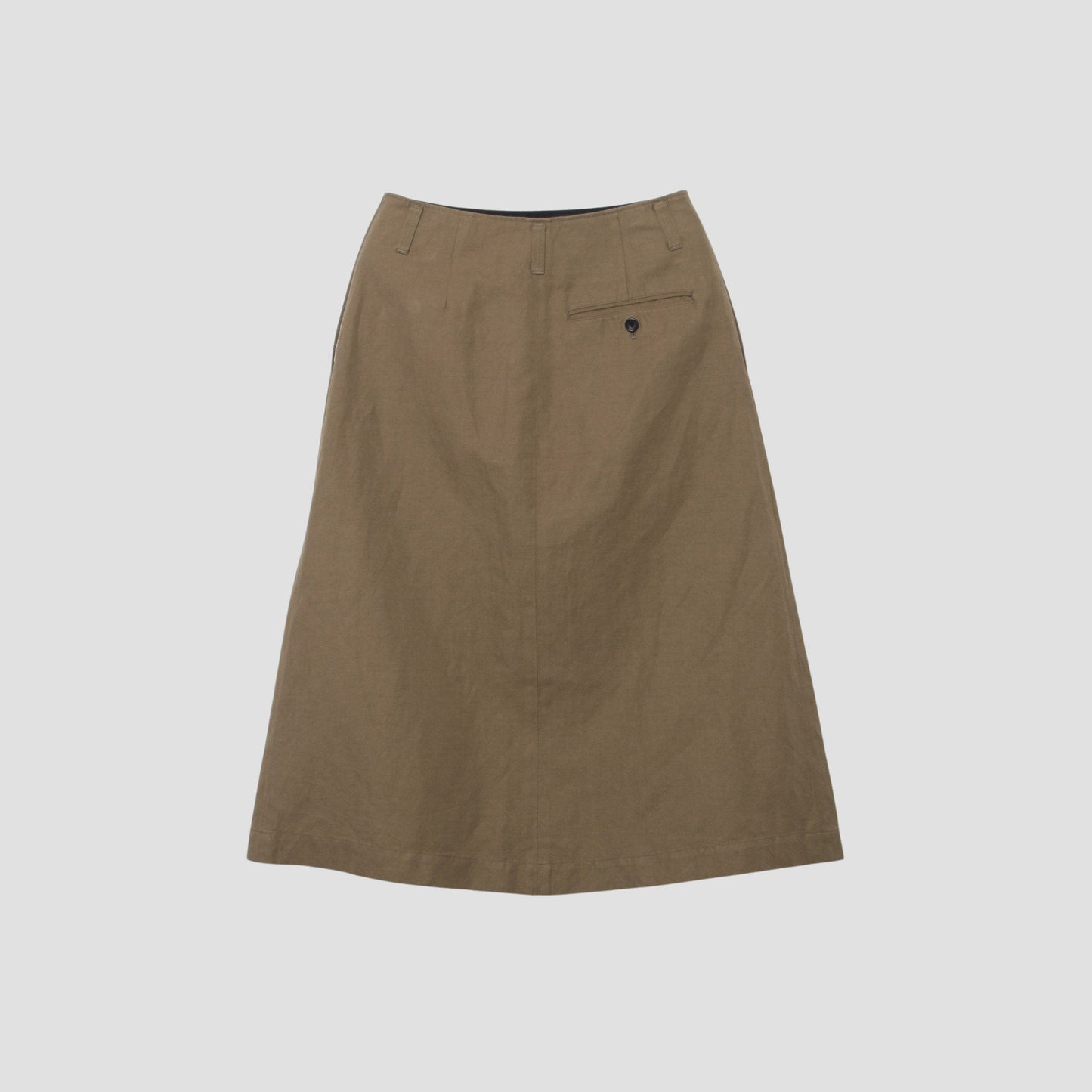 COTTON LINEN TWILL SKIRT