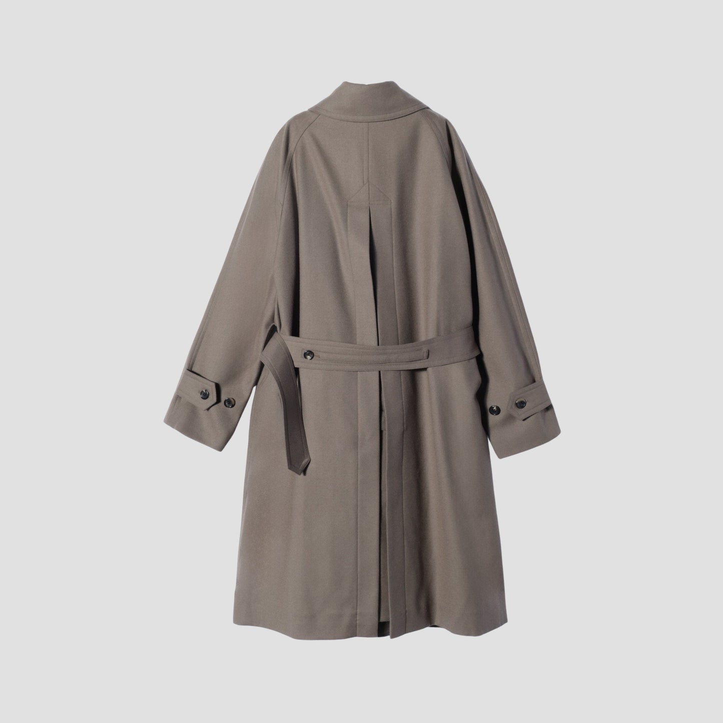 SATIN WOOL TWILL COAT