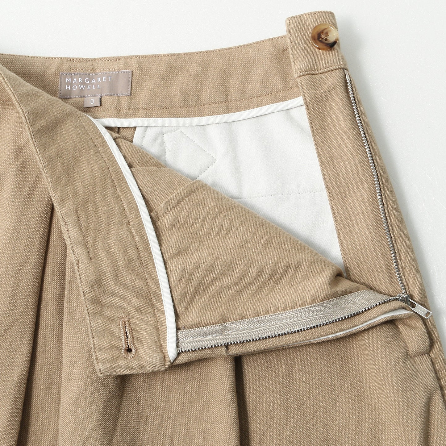 WORN COTTON TWILL SKIRT