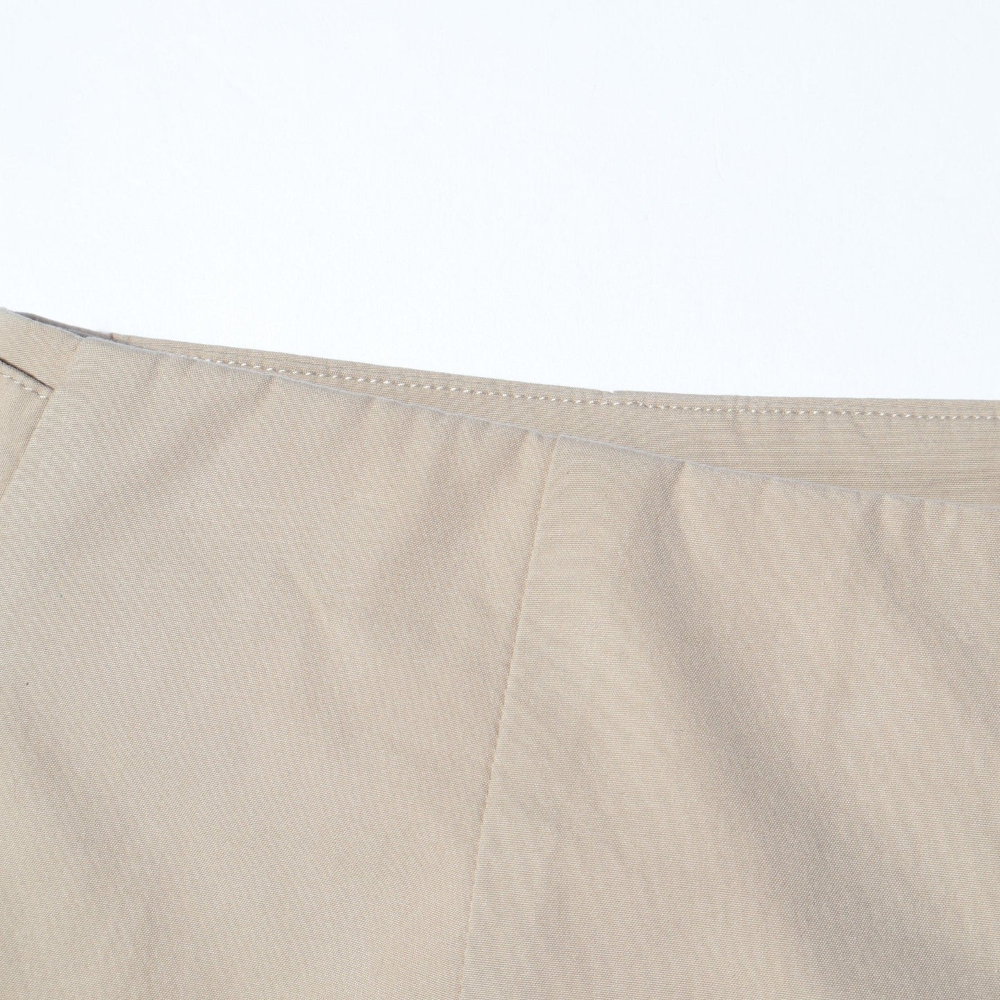 WASHED YARN DYE COTTON POPLIN TROUSERS