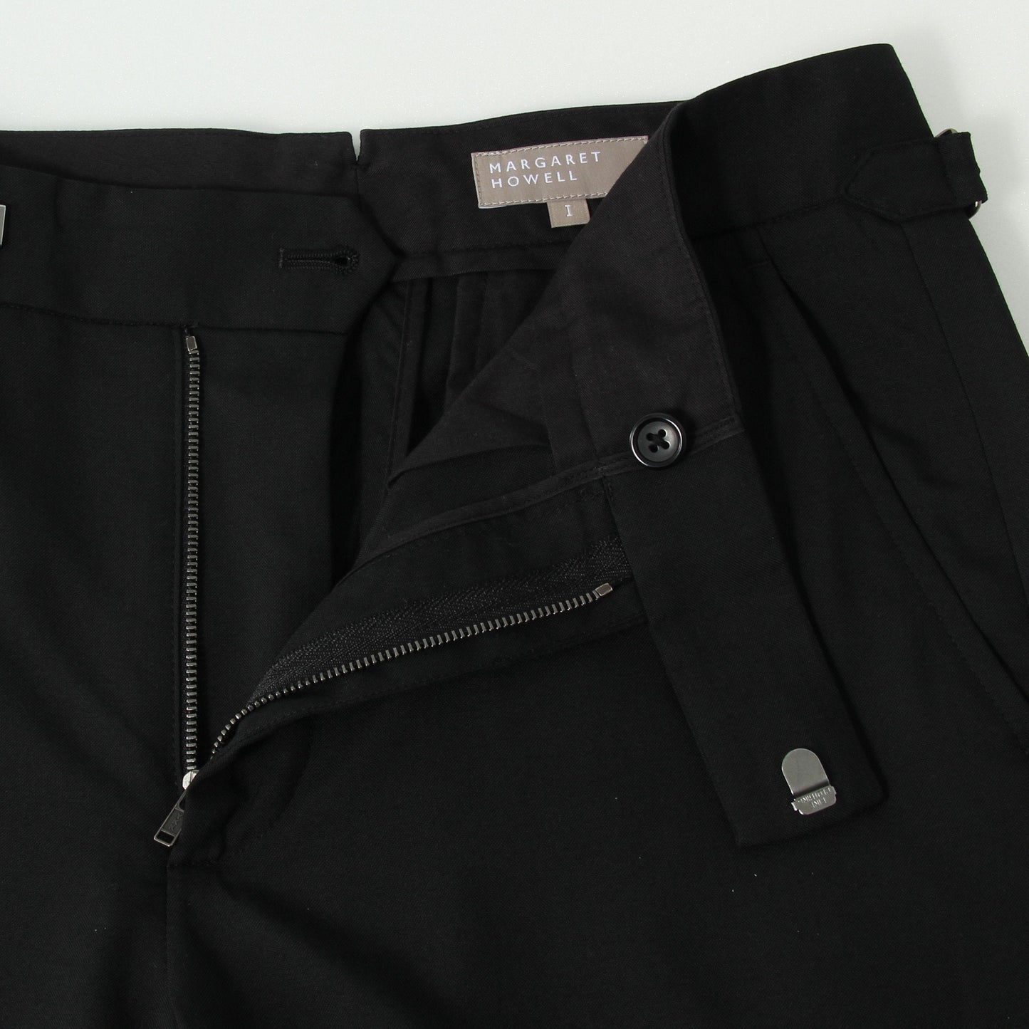 FINE WOOL POPLIN TROUSERS
