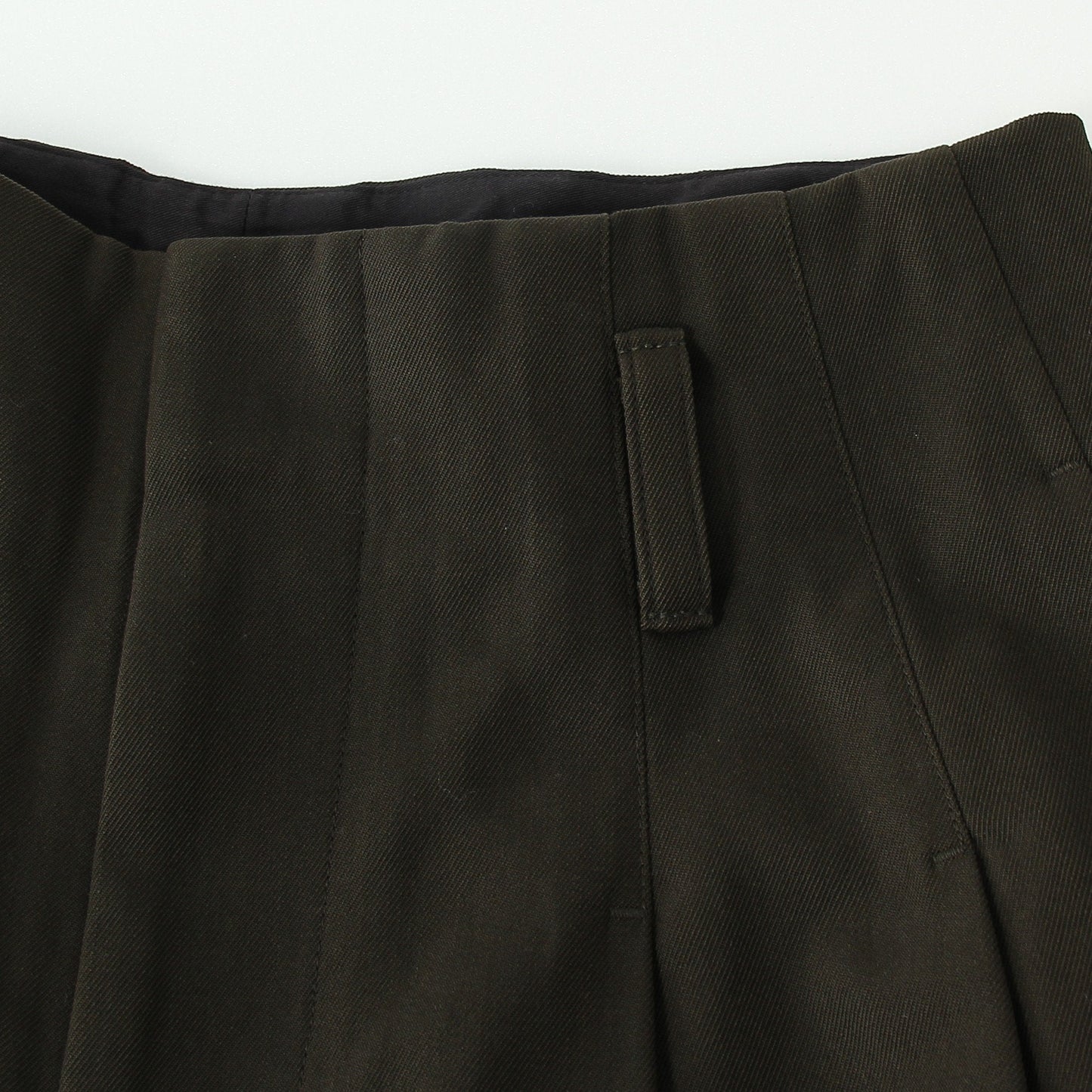 COMPACT COTTON WOOL TROUSERS