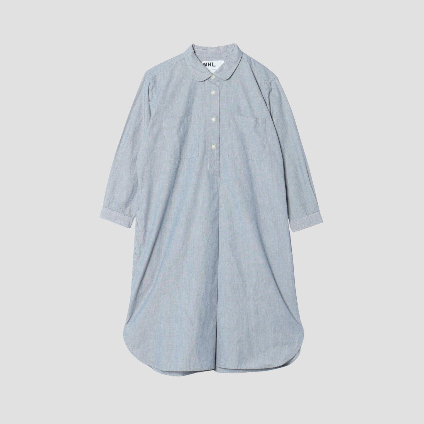 COTTON BARRE INDIGO DRESS