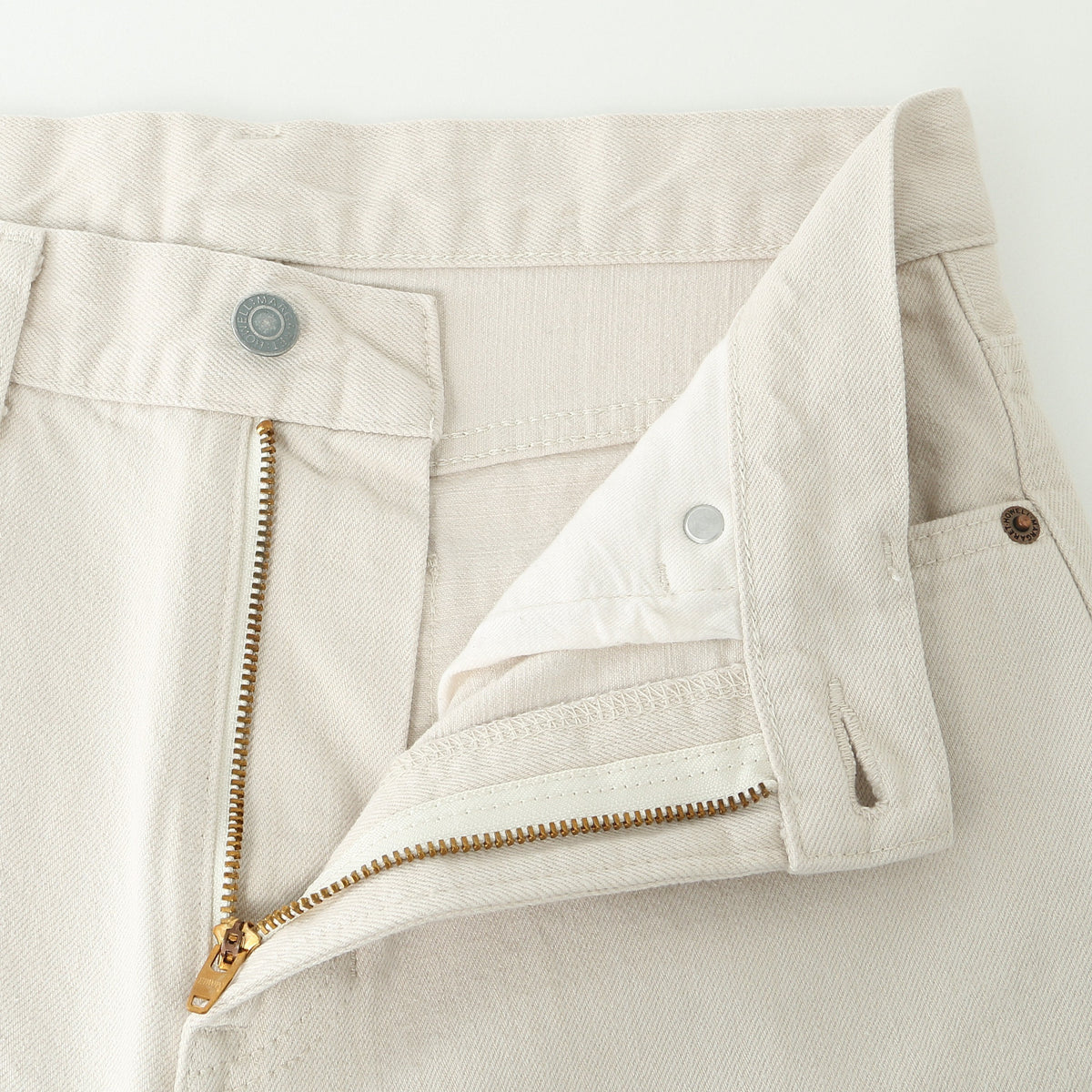 WHITE DENIM TROUSERS