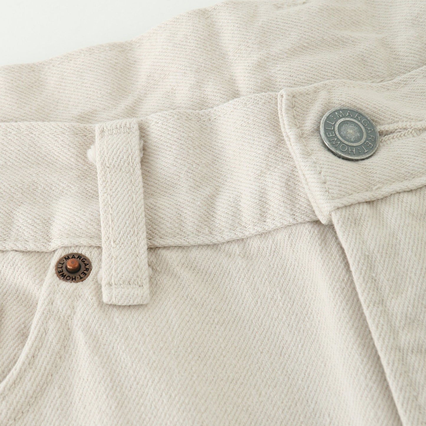 WHITE DENIM TROUSERS