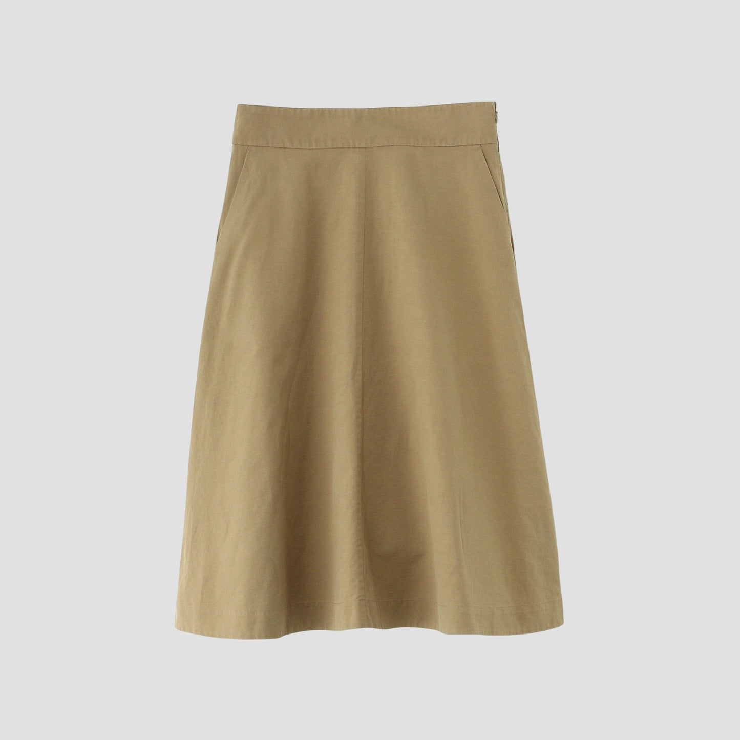 COTTON LINEN OXFORD SKIRT