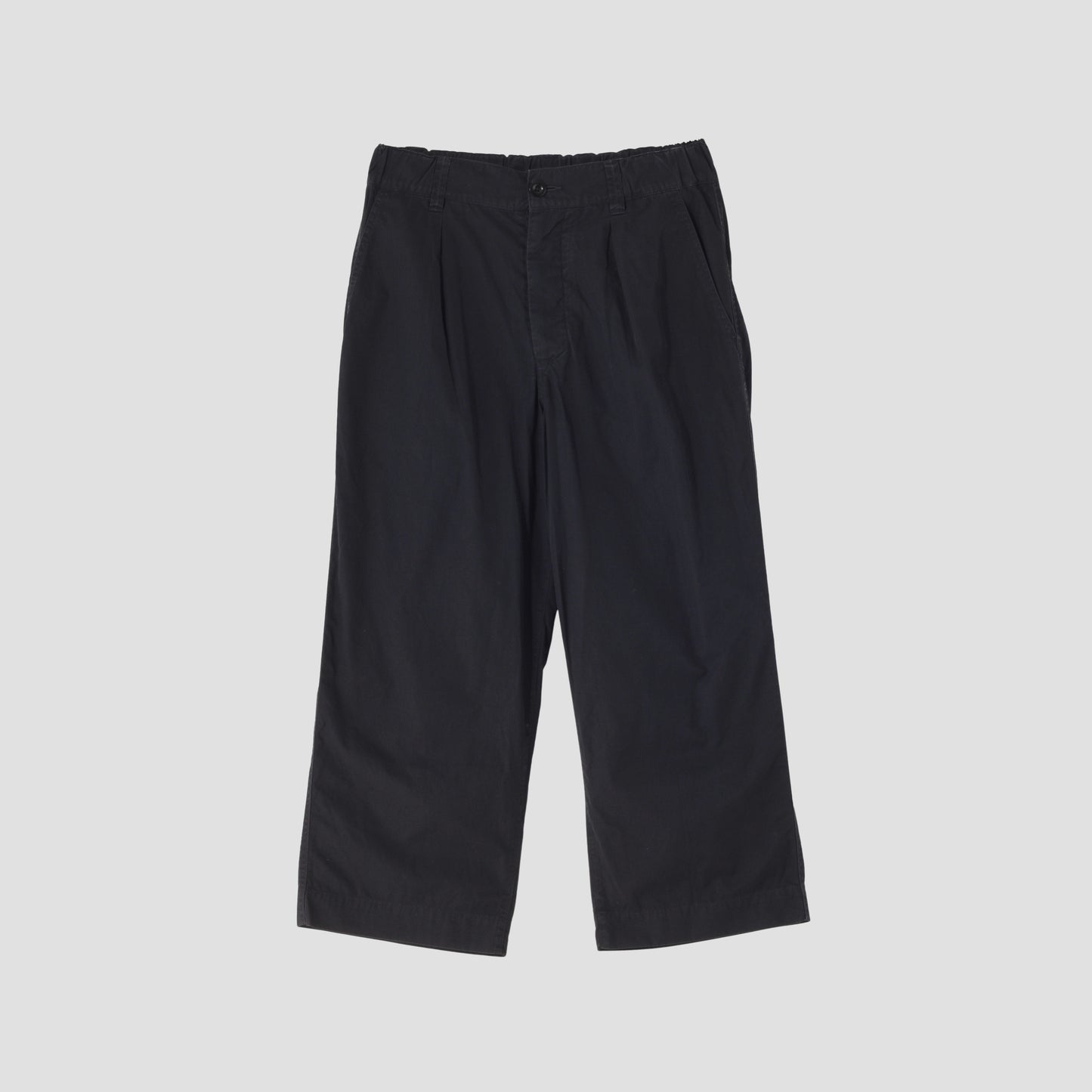 FINE COMPACT COTTON POPLIN TROUSERS