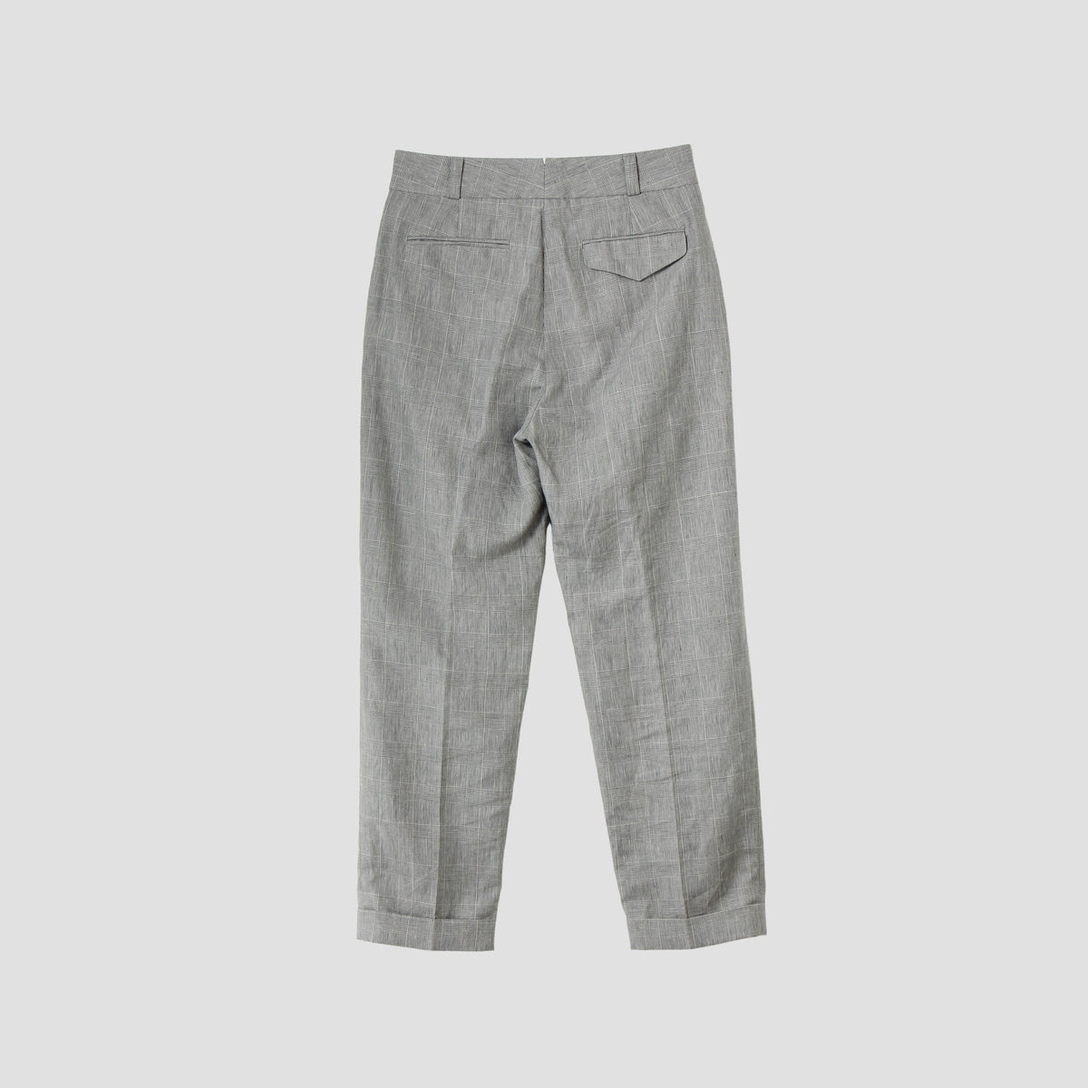 PRINCE OF WALES LINEN TROUSERS
