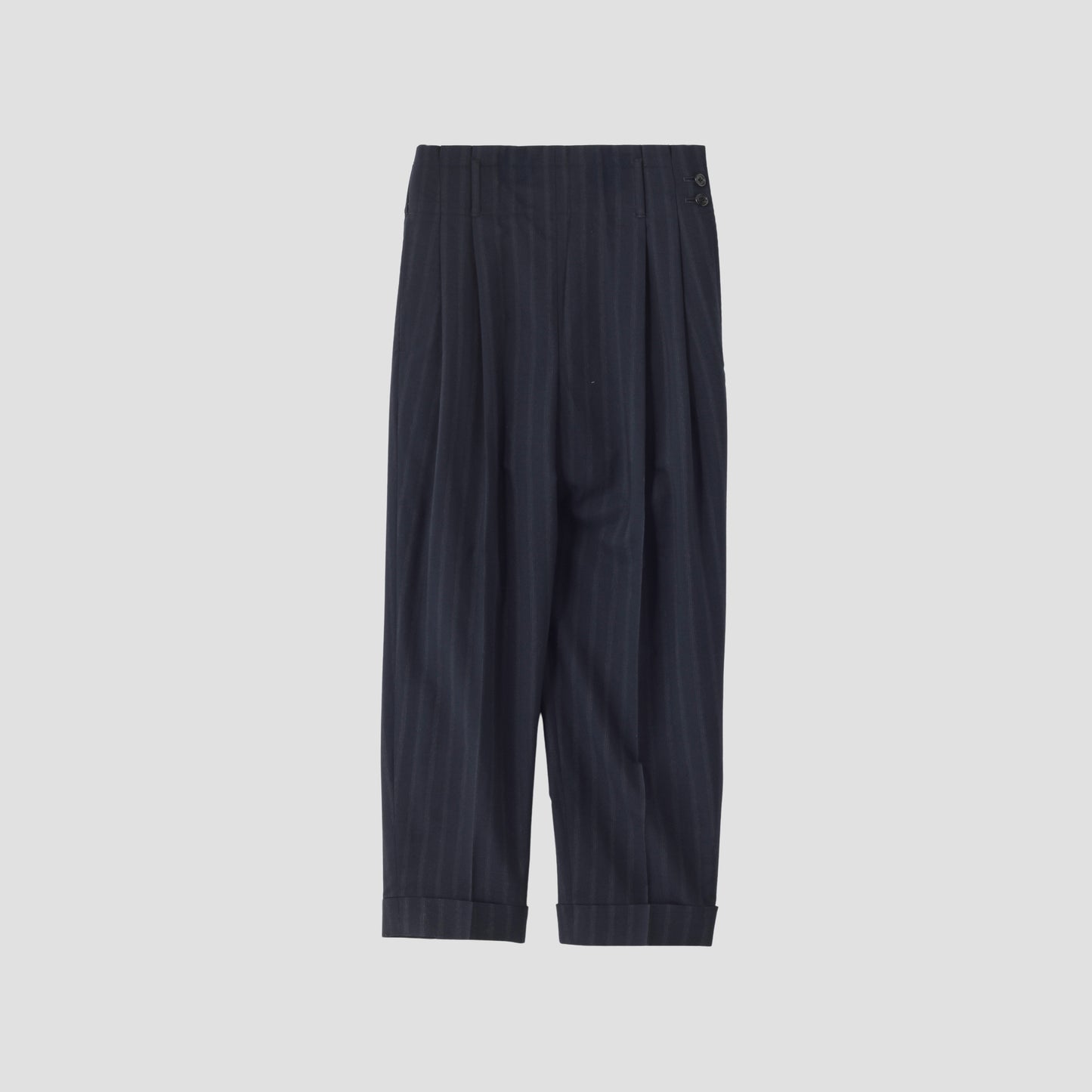 WIDE STRIPE WOOL TROUSERS