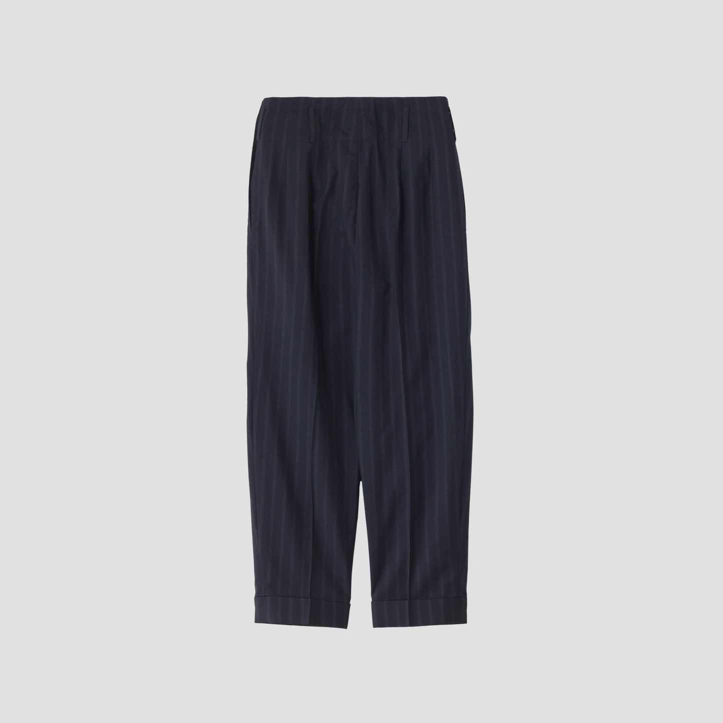 WIDE STRIPE WOOL TROUSERS