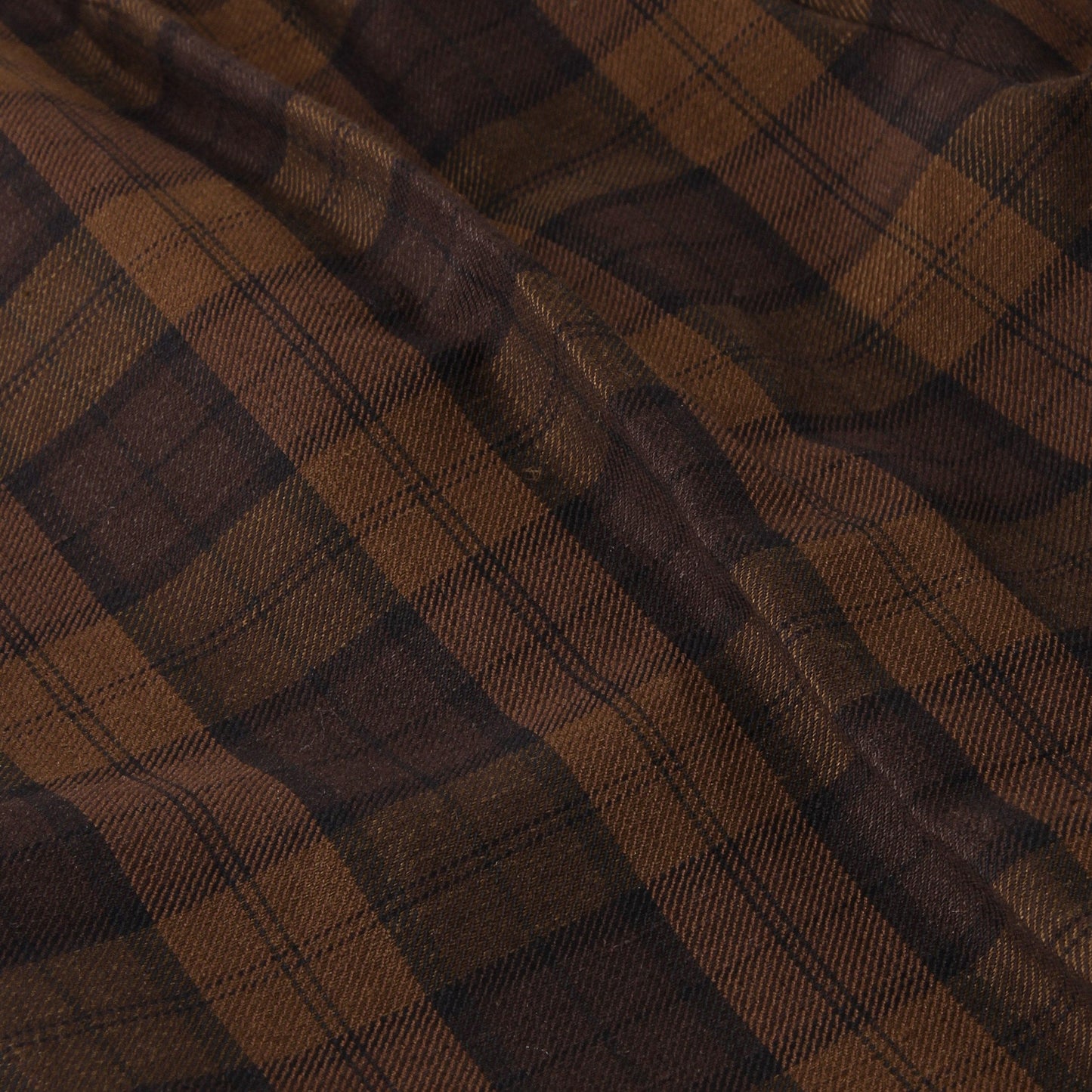 CHECK WOOL LINEN BLEND TROUSERS