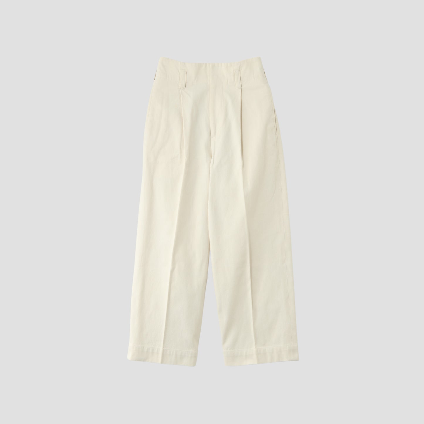 WASHED COTTON TWILL TROUSERS