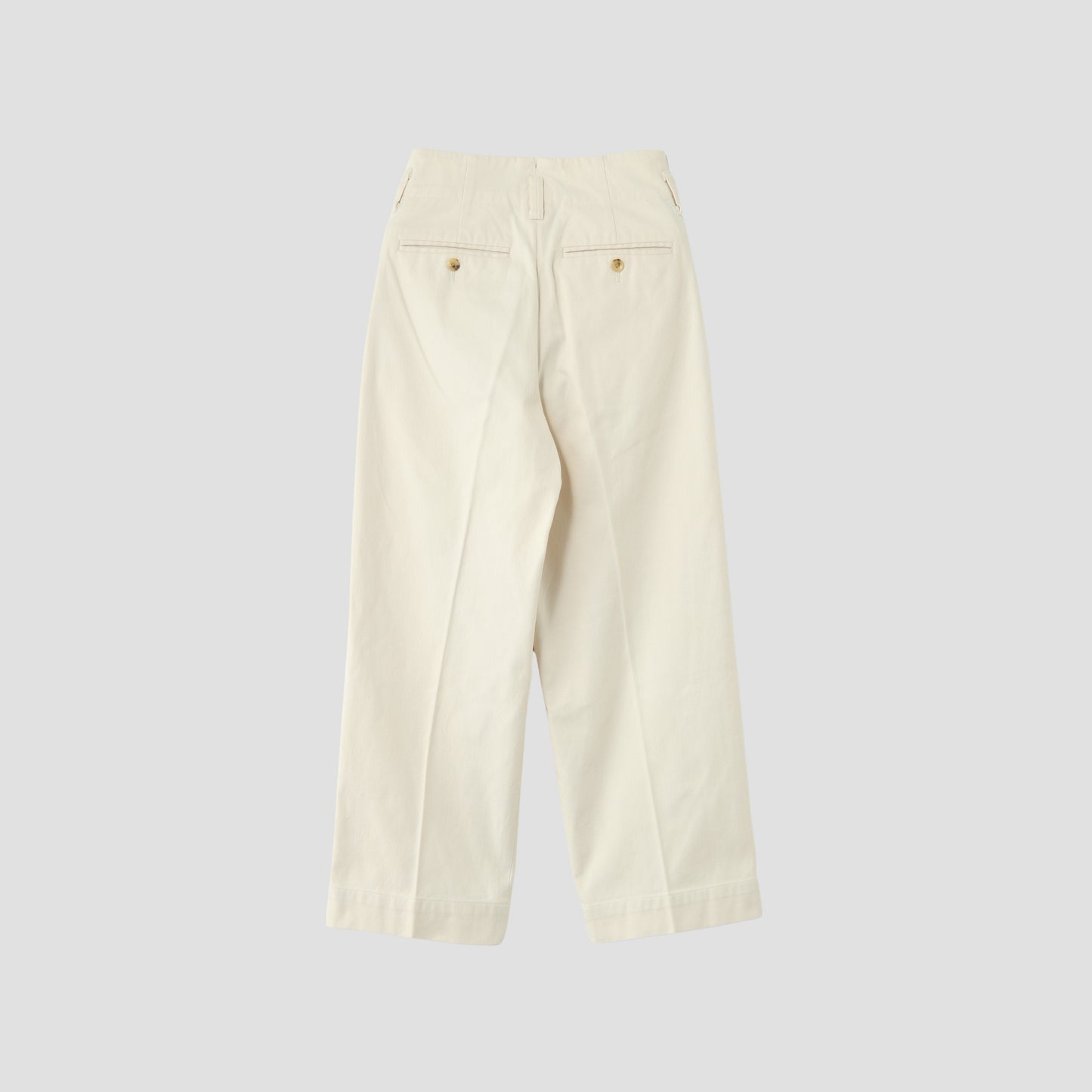 WASHED COTTON TWILL TROUSERS