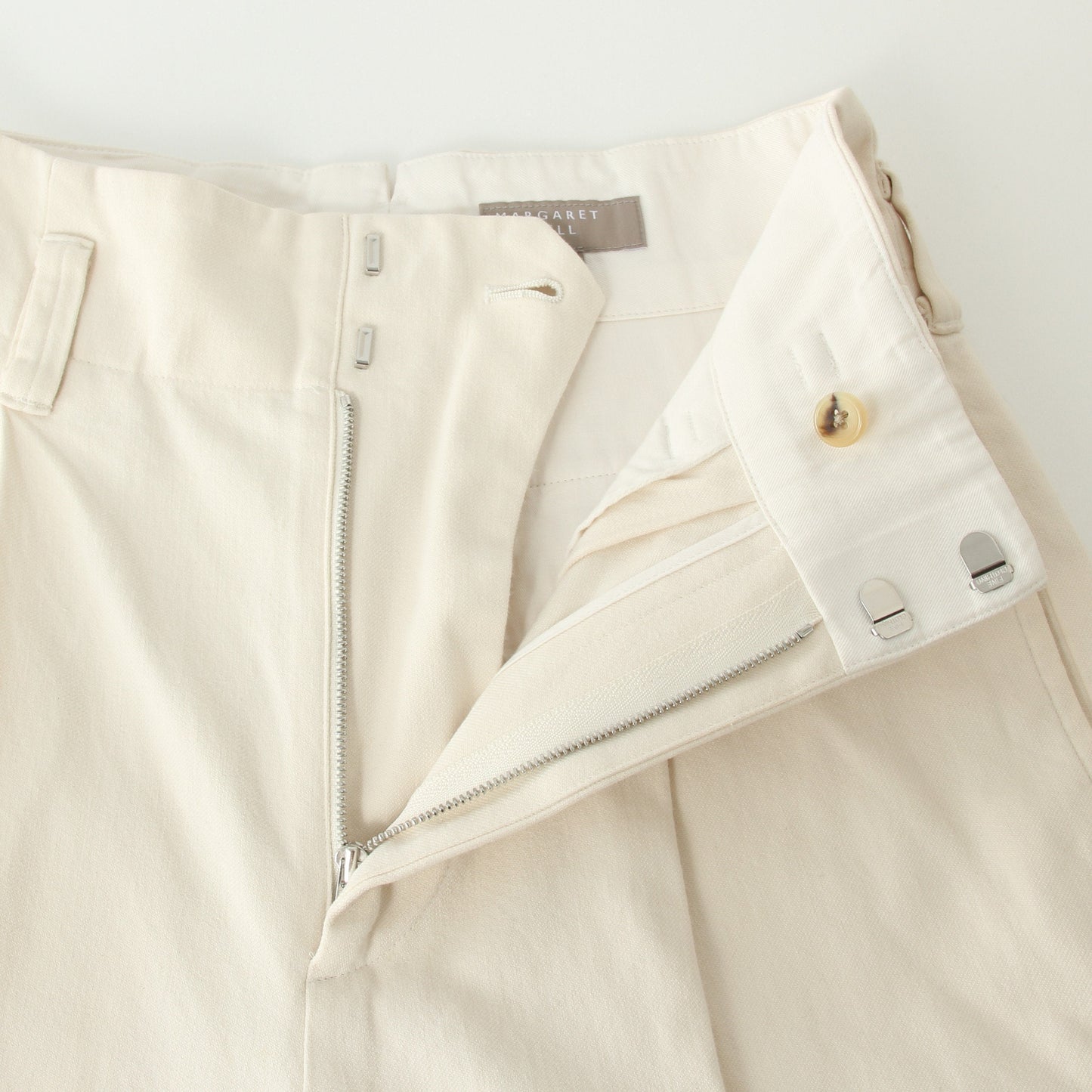 WASHED COTTON TWILL TROUSERS