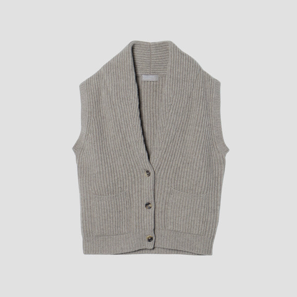 CHUNKY RIB WAISTCOAT KNIT