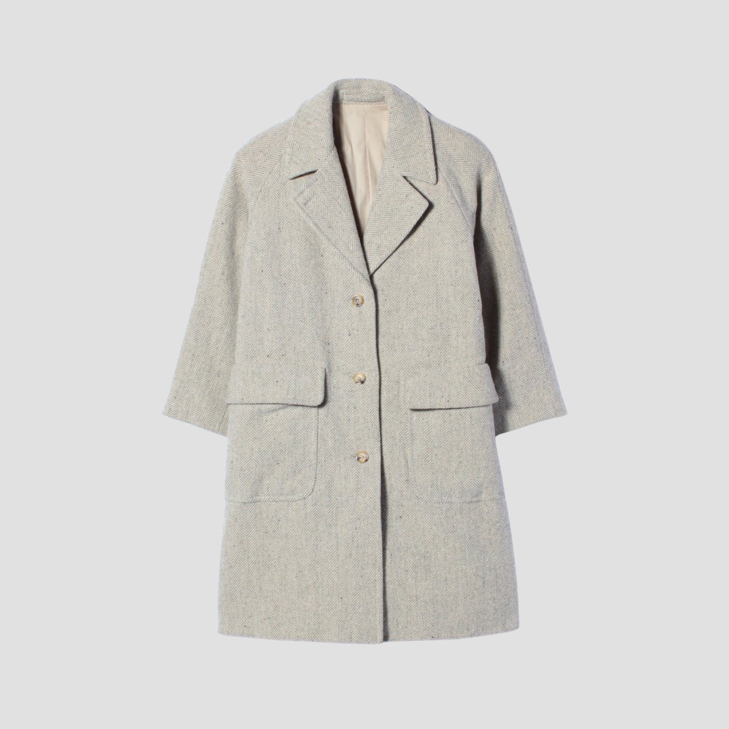 HERRINGBONE WOOL COAT