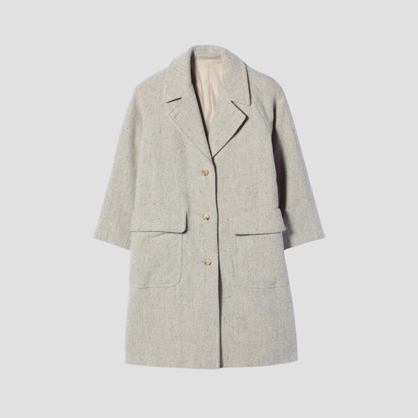 HERRINGBONE WOOL COAT