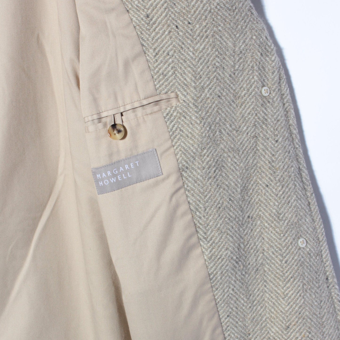 HERRINGBONE WOOL COAT