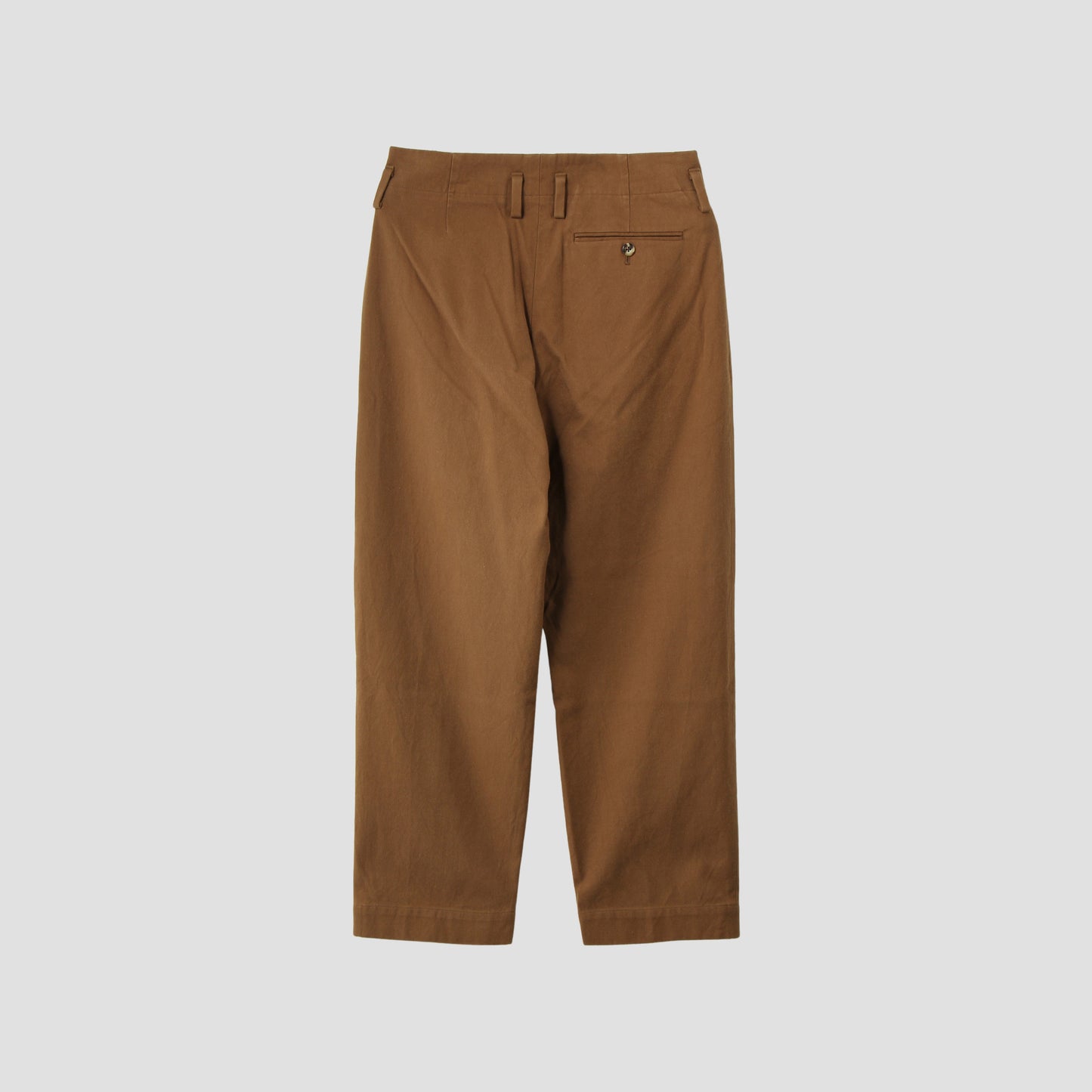 WASHED COTTON TWILL TROUSERS