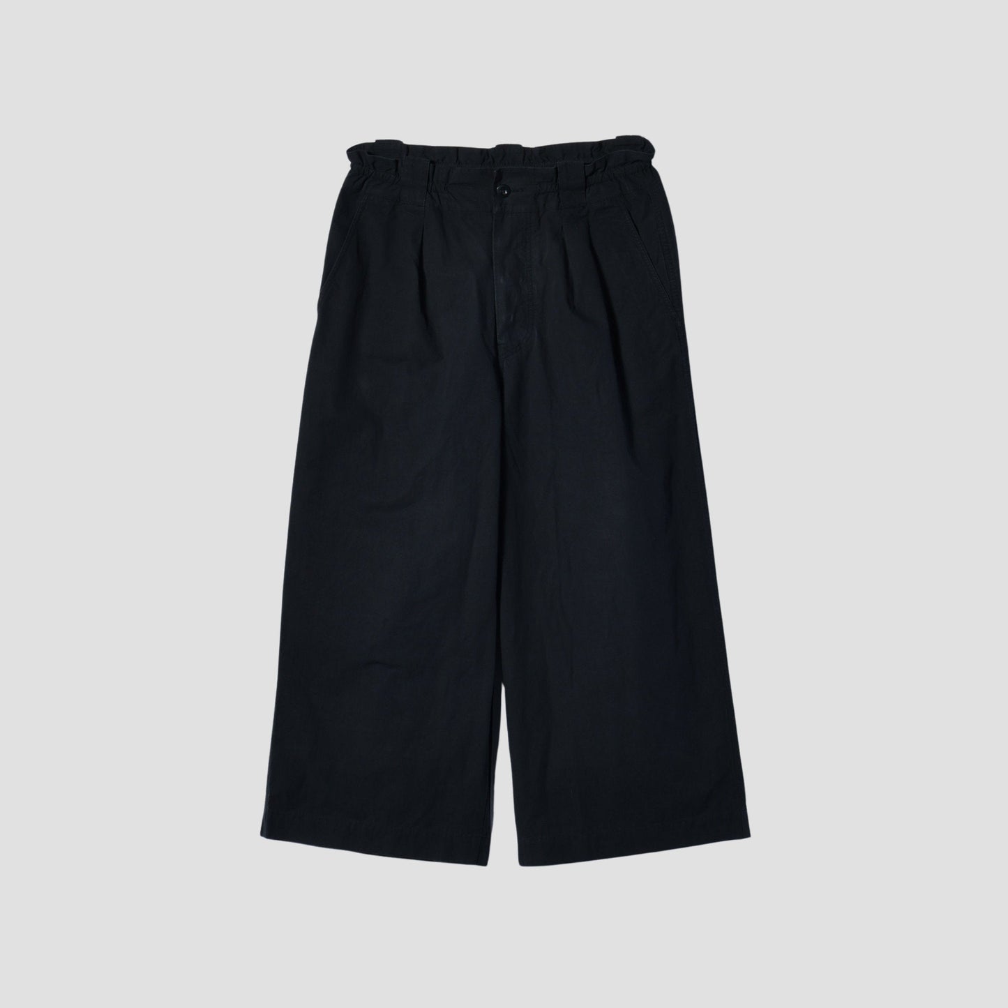 COTTON LINEN PLAIN WEAVE TROUSERS