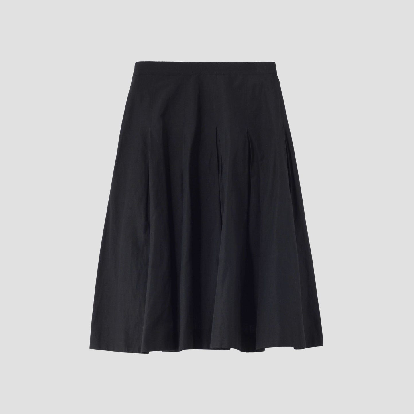 WOOL LINEN POPLIN SKIRT