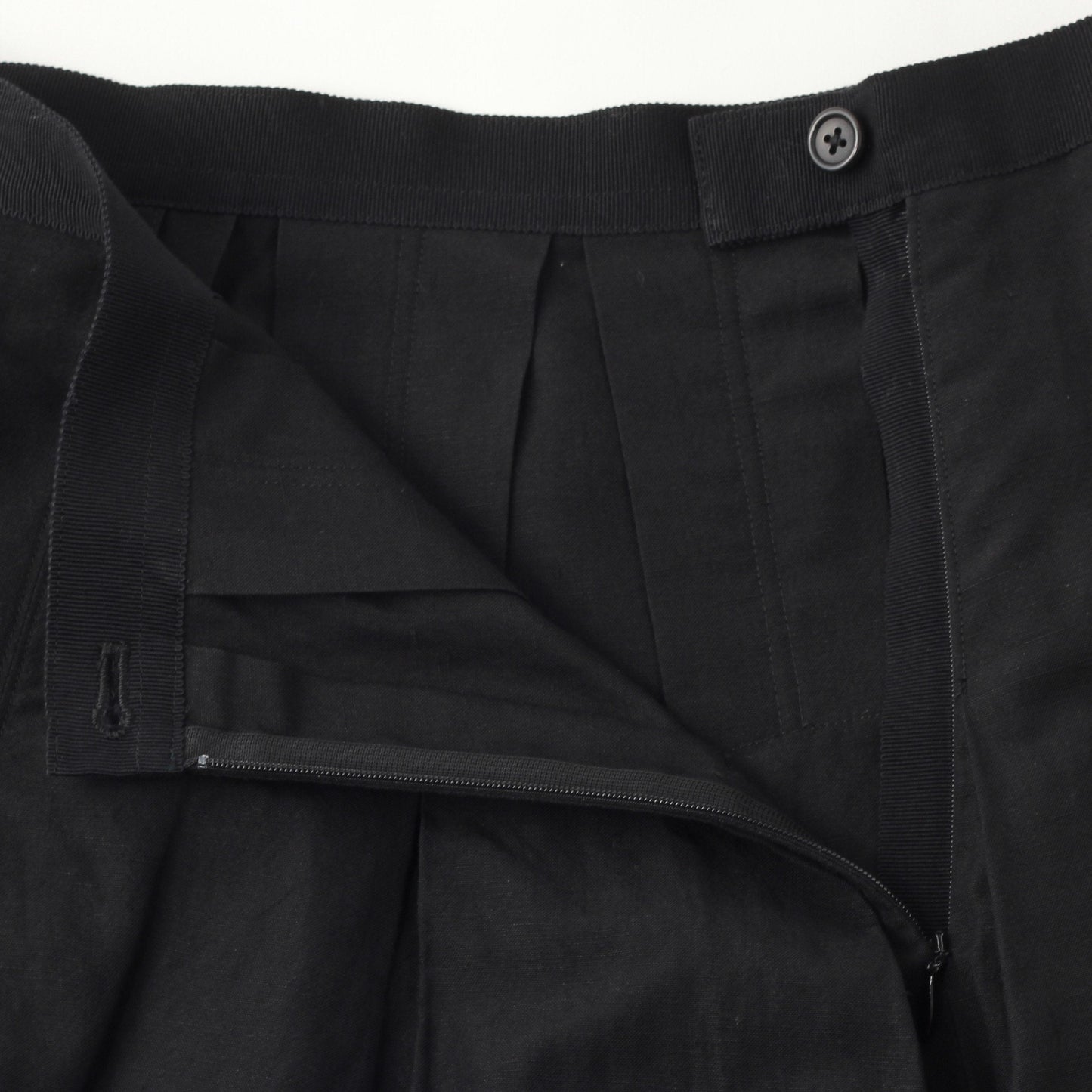 WOOL LINEN POPLIN SKIRT