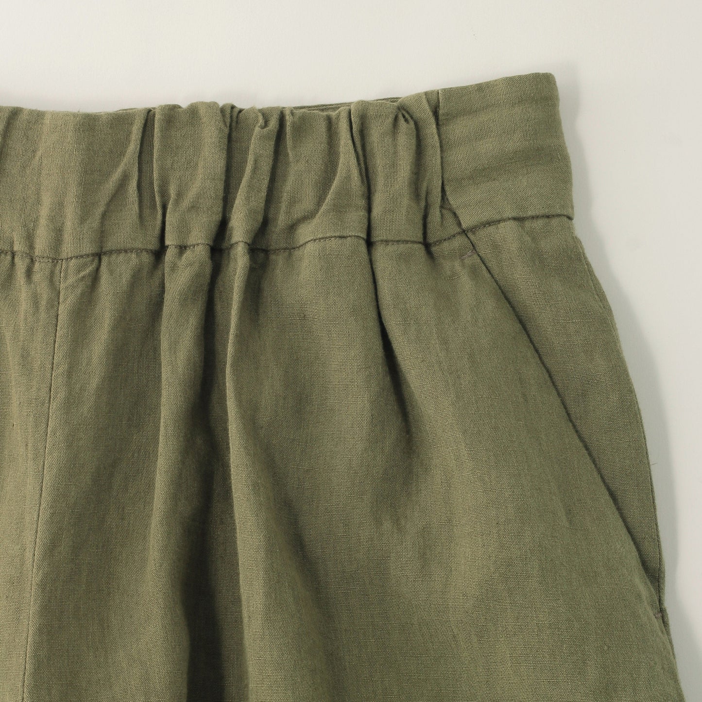 COATED LINEN PLAINWEAVE TROUSERS