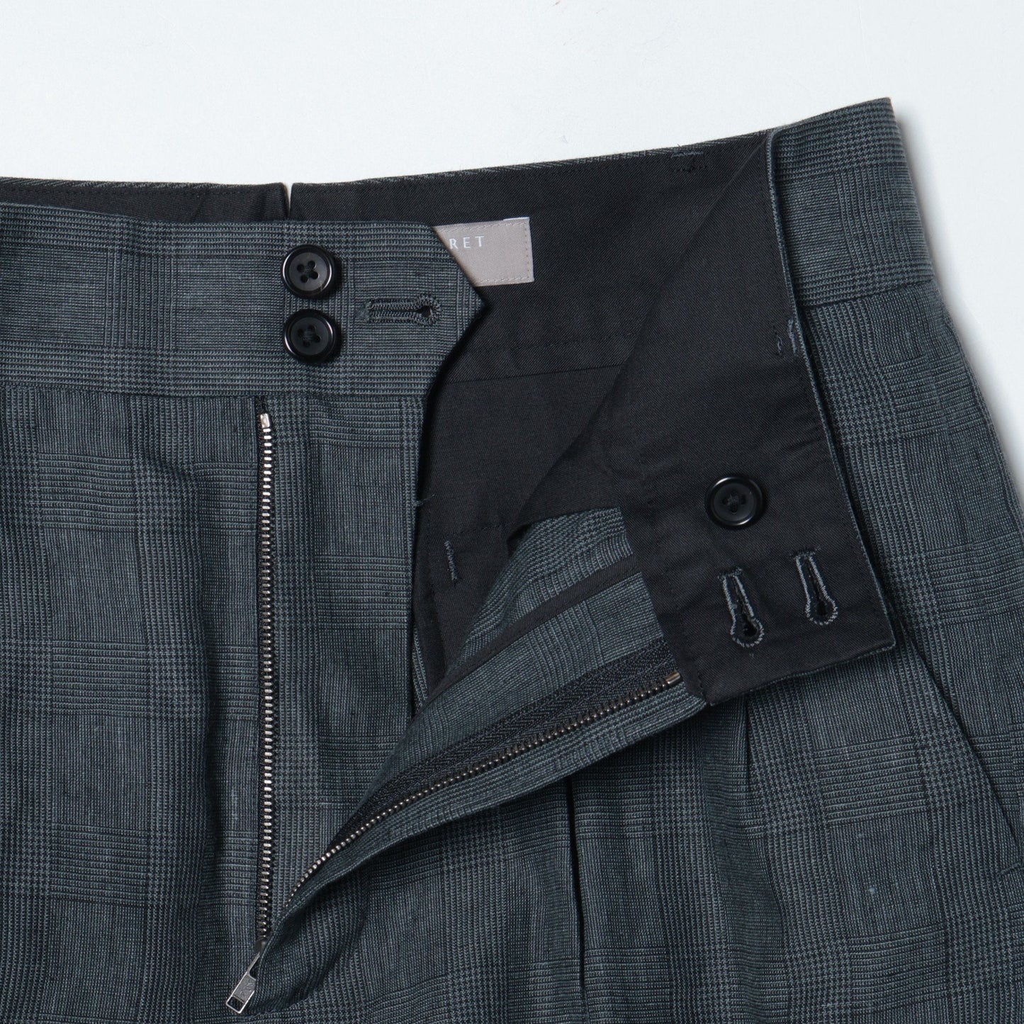 PRINCE OF WALES LINEN TROUSERS