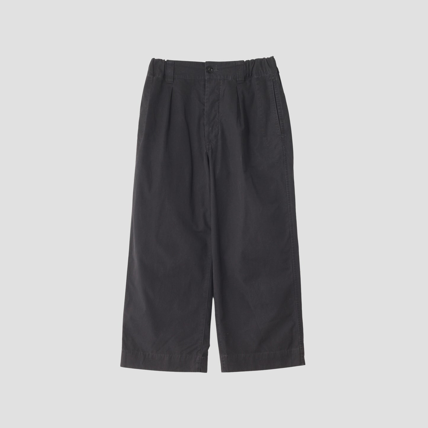 FINE COMPACT COTTON POPLIN TROUSERS