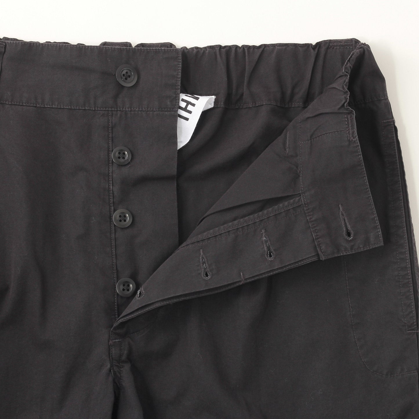 FINE COMPACT COTTON POPLIN TROUSERS