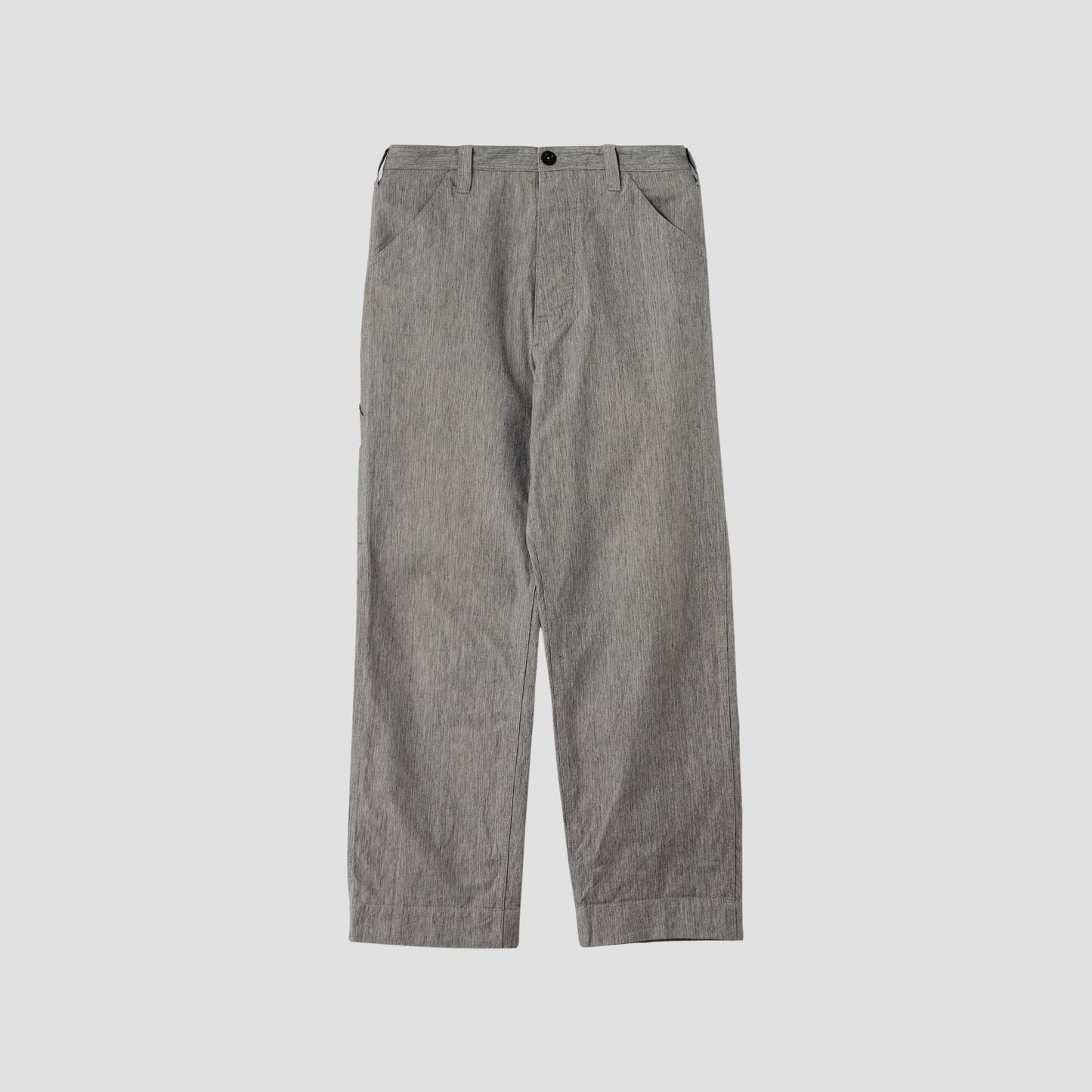 IRREGULAR END ON END COTTON LINEN TROUSERS