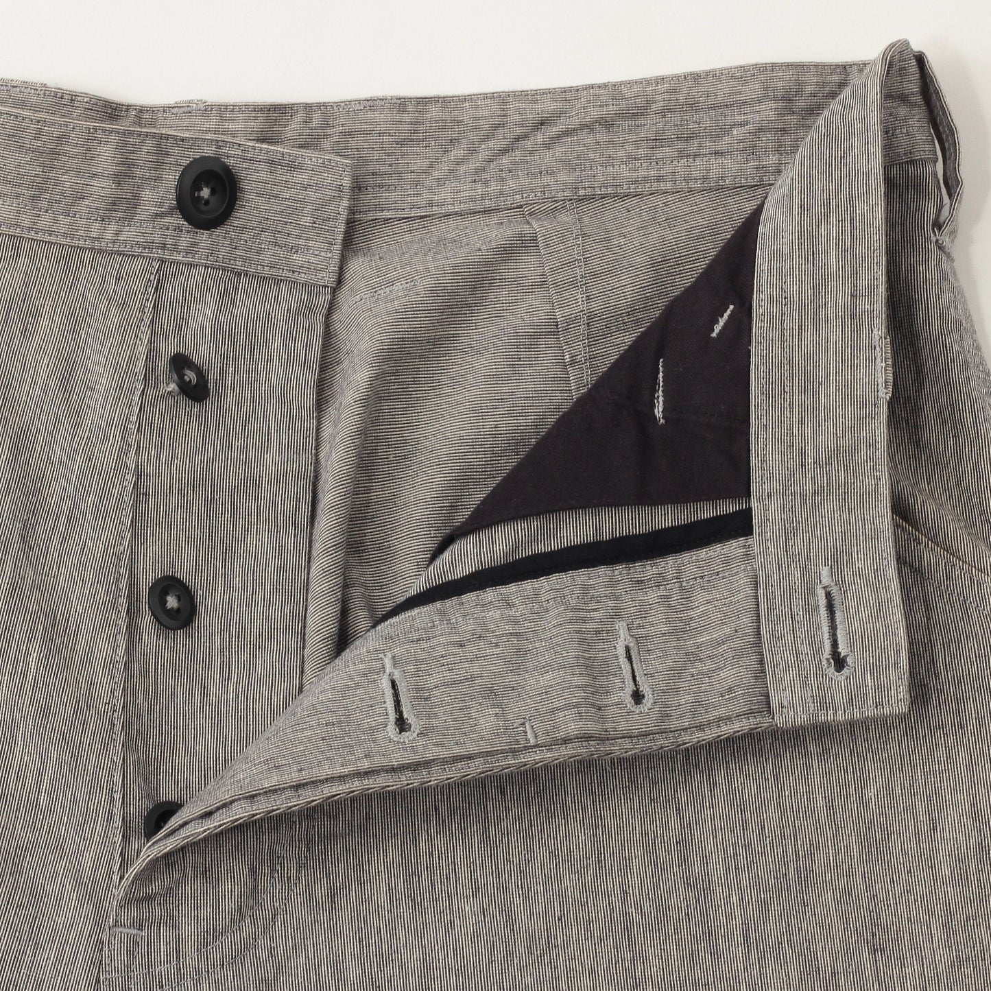 IRREGULAR END ON END COTTON LINEN TROUSERS