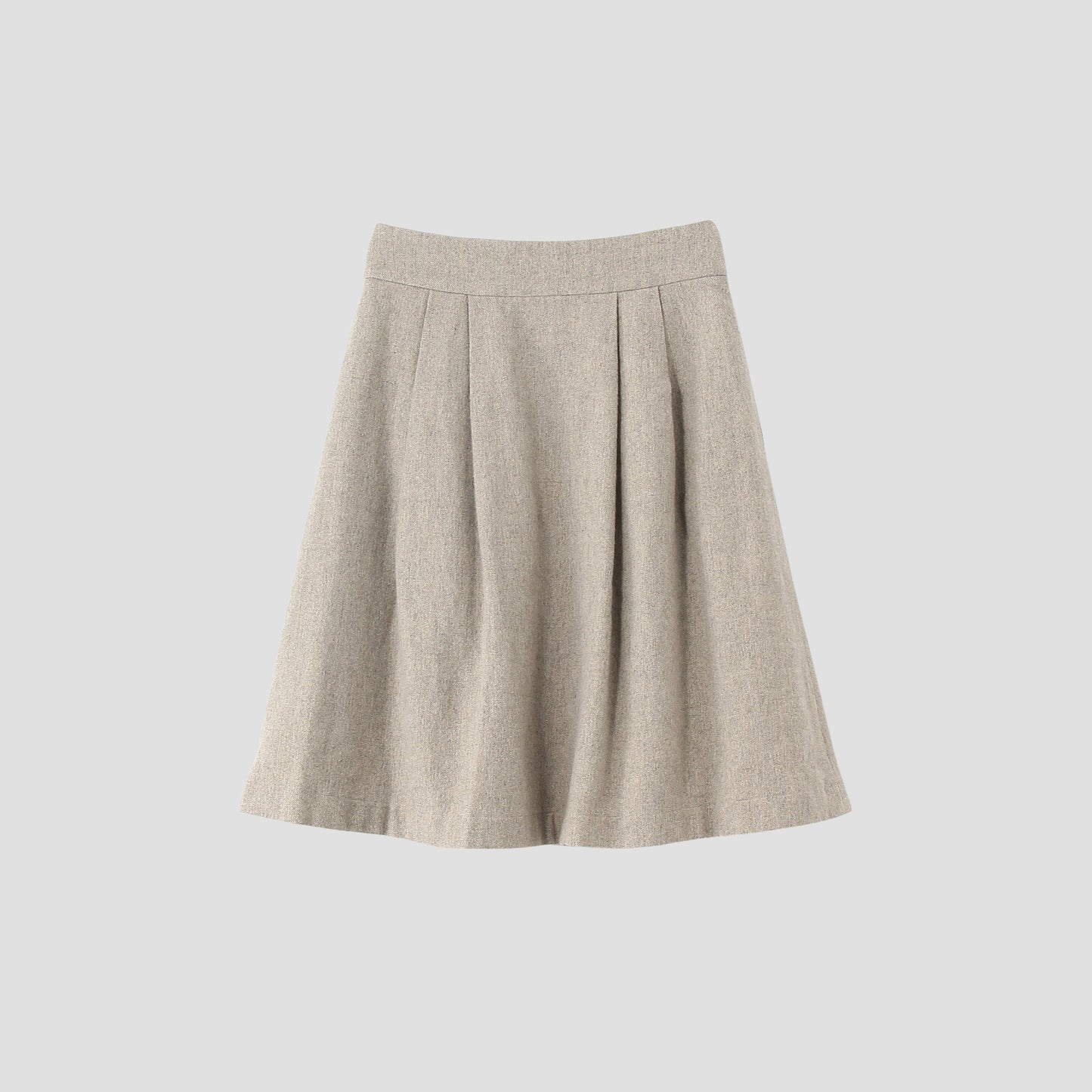 WOOL LINEN TWEED SKIRT