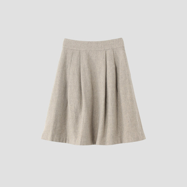 WOOL LINEN TWEED SKIRT