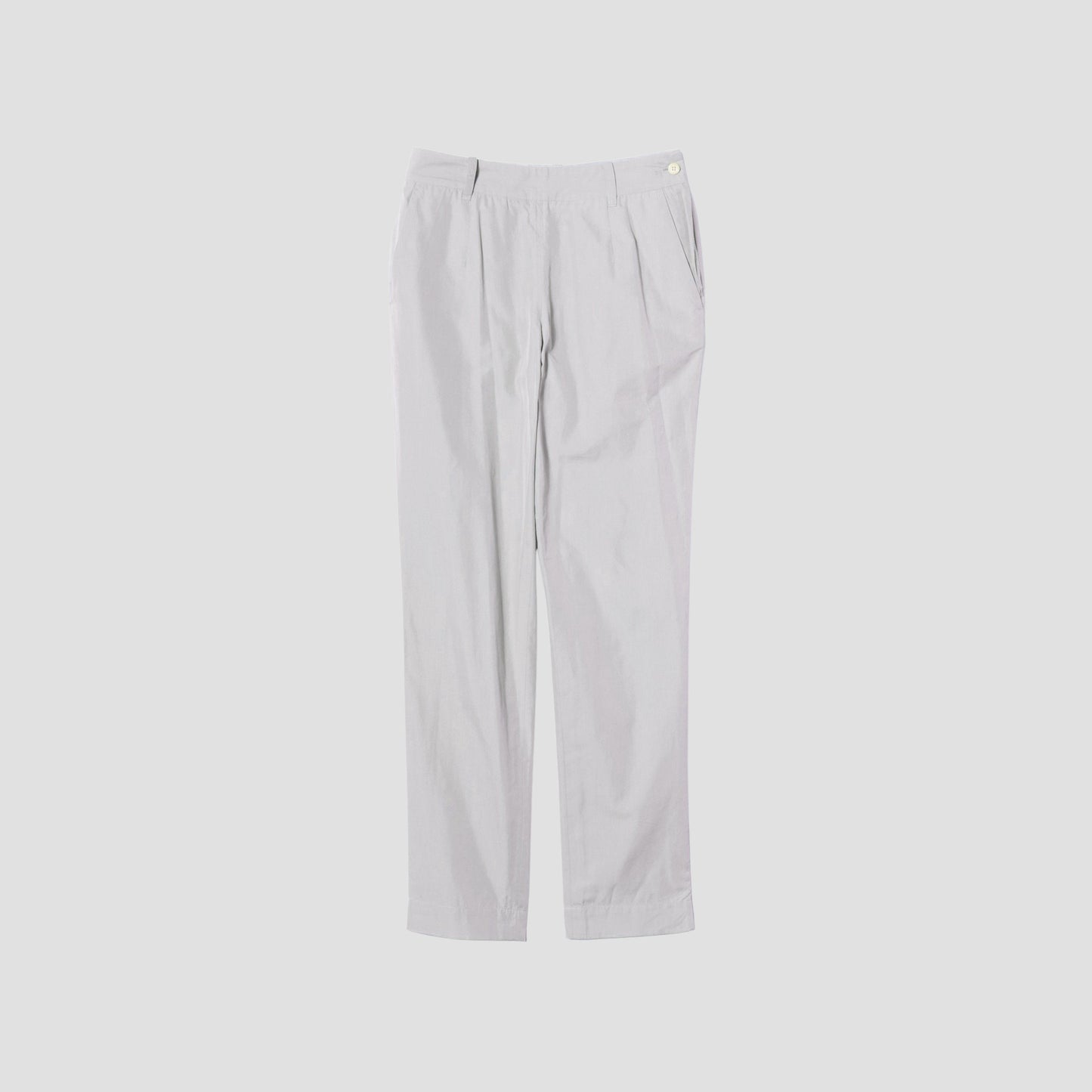 SILK COTTON POPLIN TROUSERS
