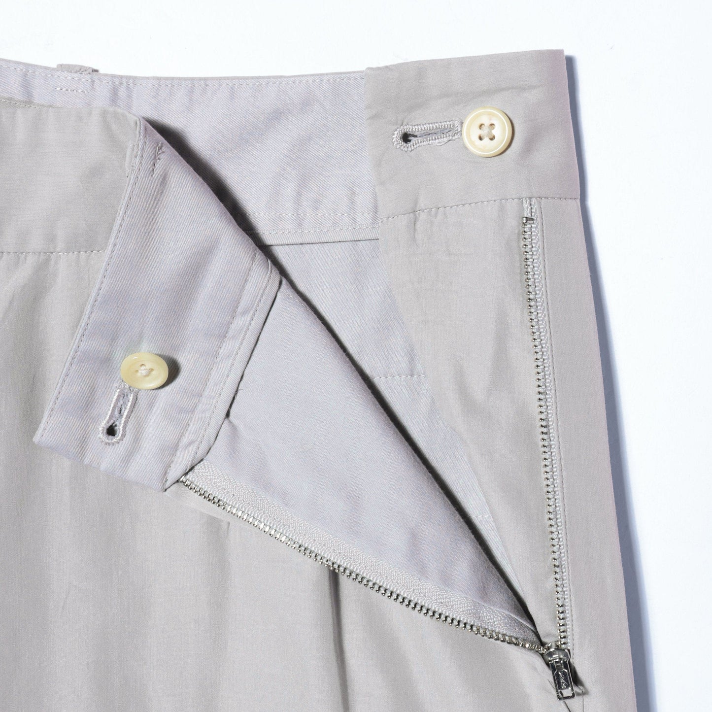 SILK COTTON POPLIN TROUSERS