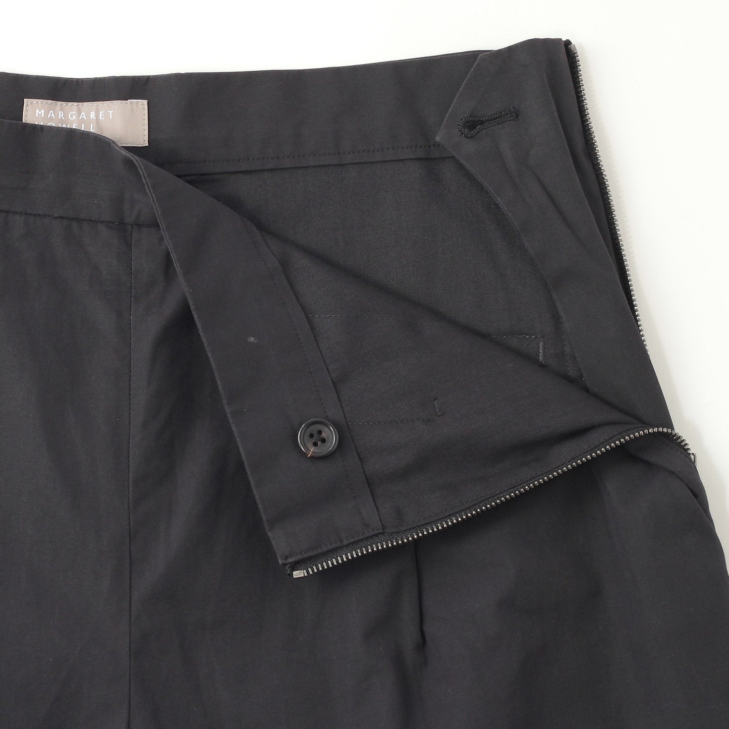 WASHED YARN DYE POPLIN TROUSERS