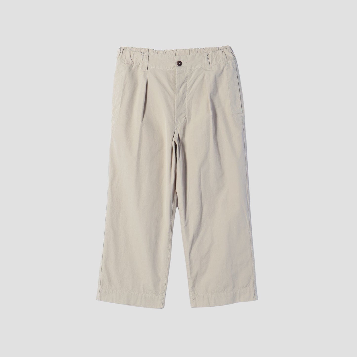 FINE COMPACT COTTON POPLIN TROUSERS