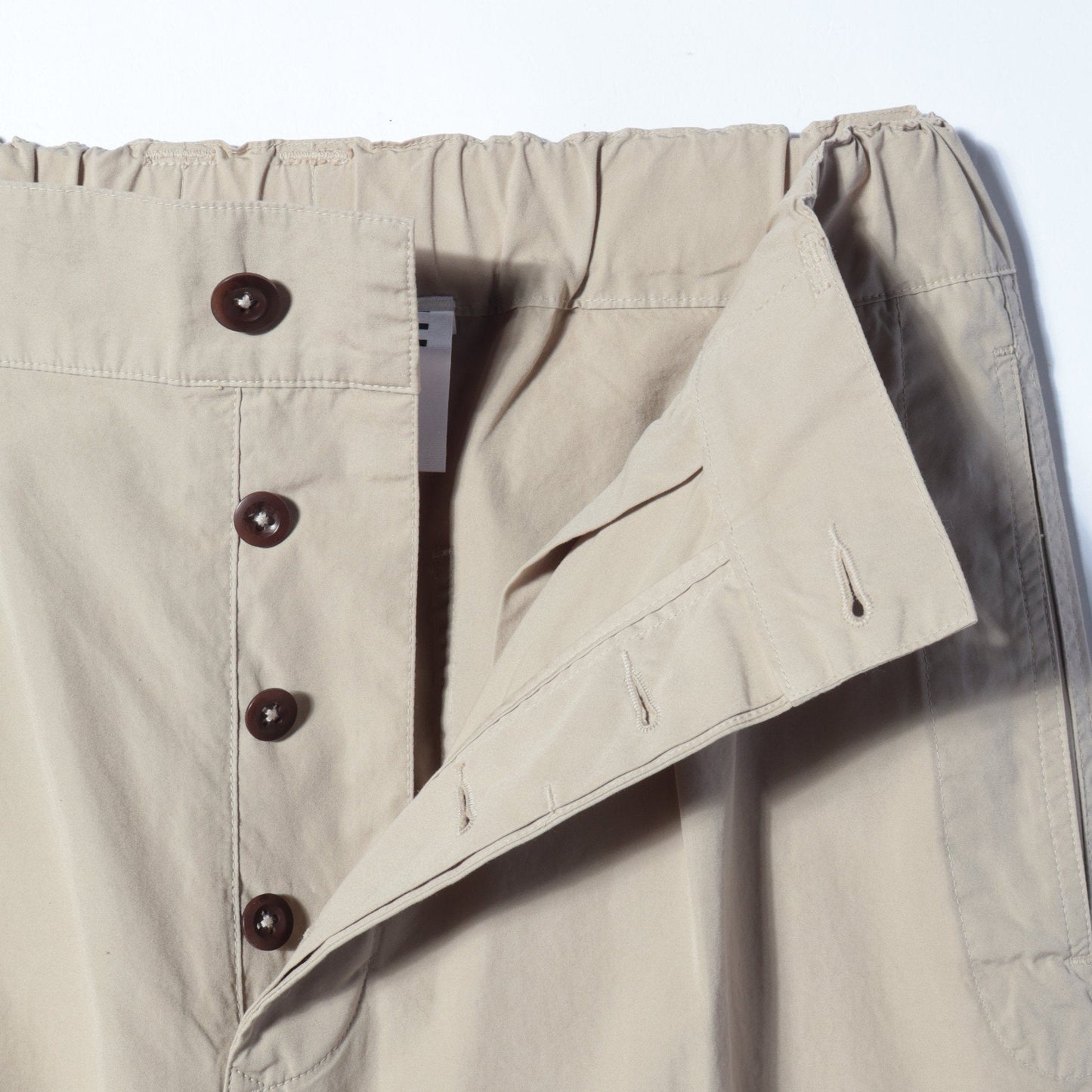 FINE COMPACT COTTON POPLIN TROUSERS