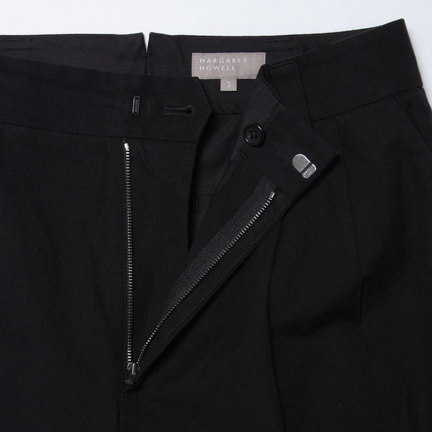 COTTON LINEN OXFORD TROUSERS