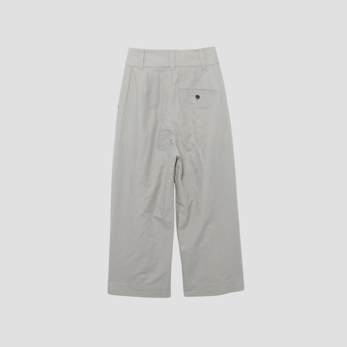 PLAIN WEAVE COTTON LINEN TROUSERS