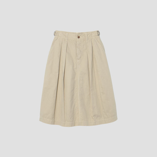 COTTON LINEN CHINO SKIRT