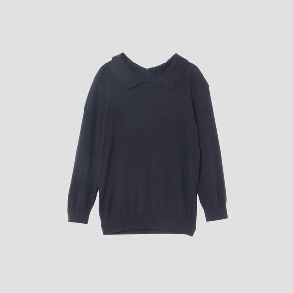 FINE MERINO POLO COLLAR JUMPER KNIT