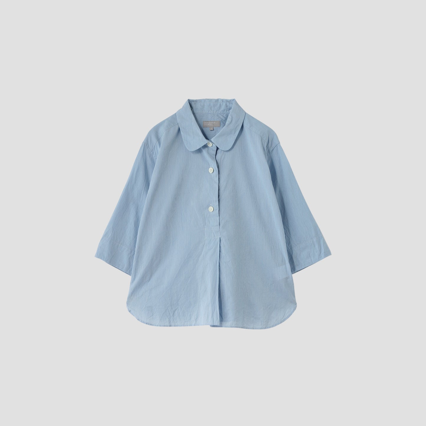 FINE STRIPE COTTON SILK SHIRT