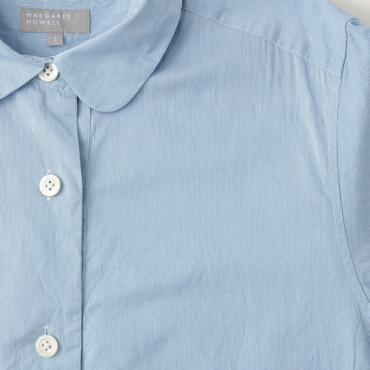 FINE STRIPE COTTON SILK SHIRT