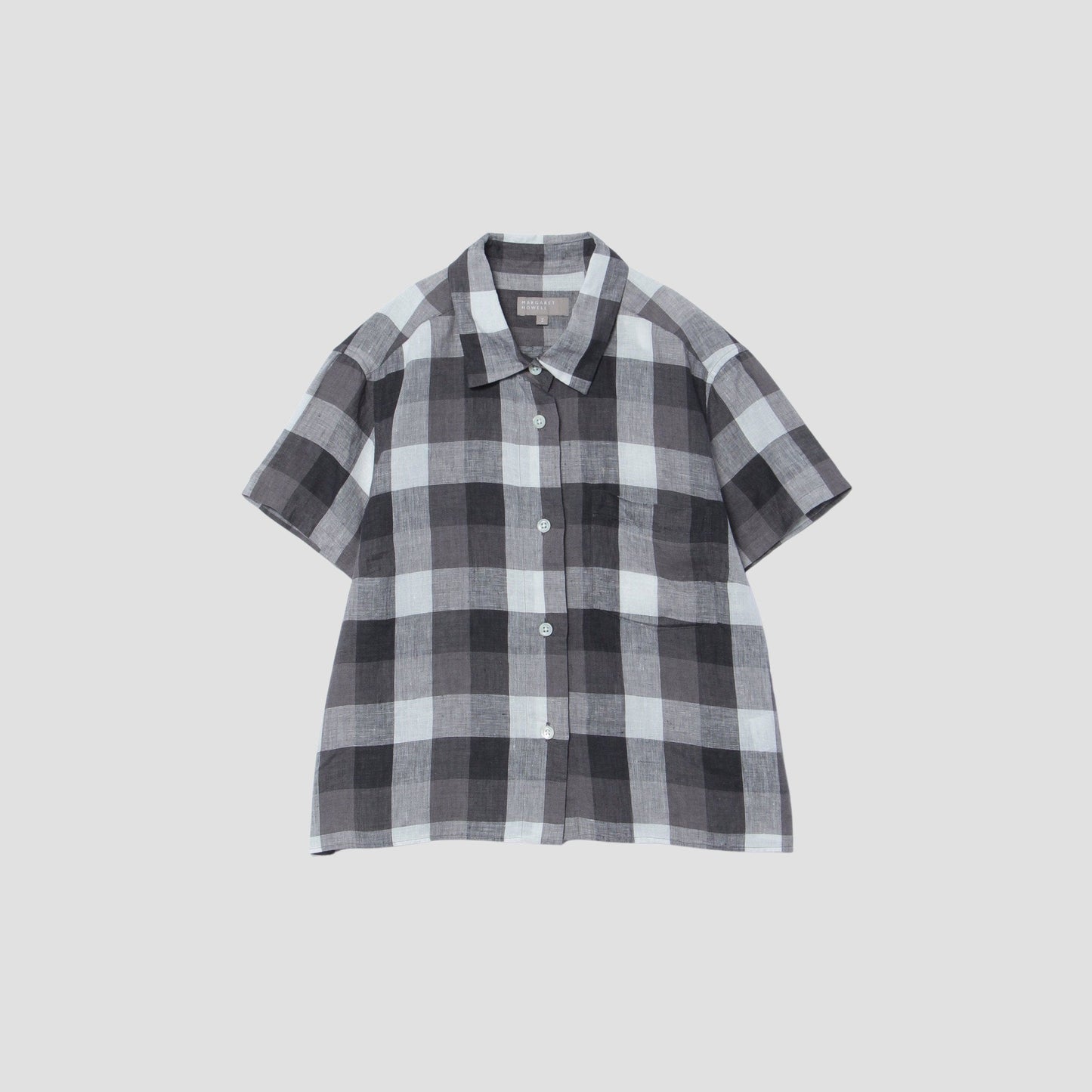 BLOCK CHECK LINEN SHIRT
