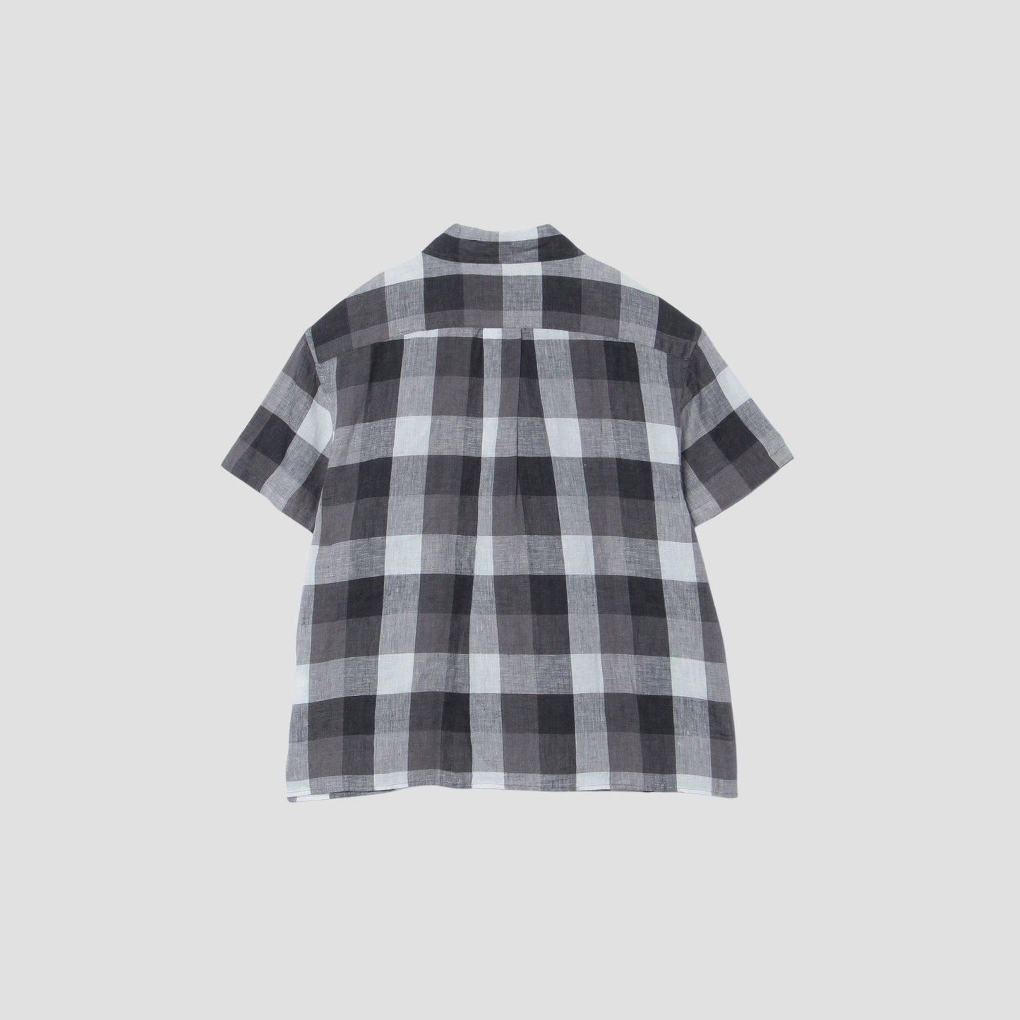 BLOCK CHECK LINEN SHIRT