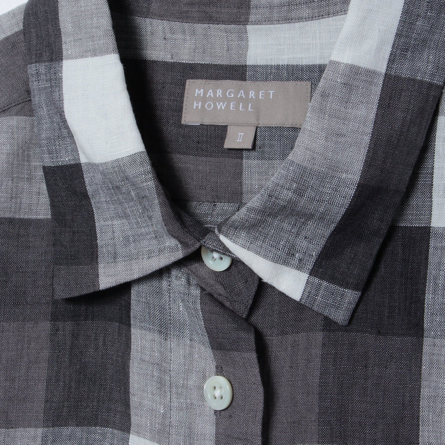 BLOCK CHECK LINEN SHIRT