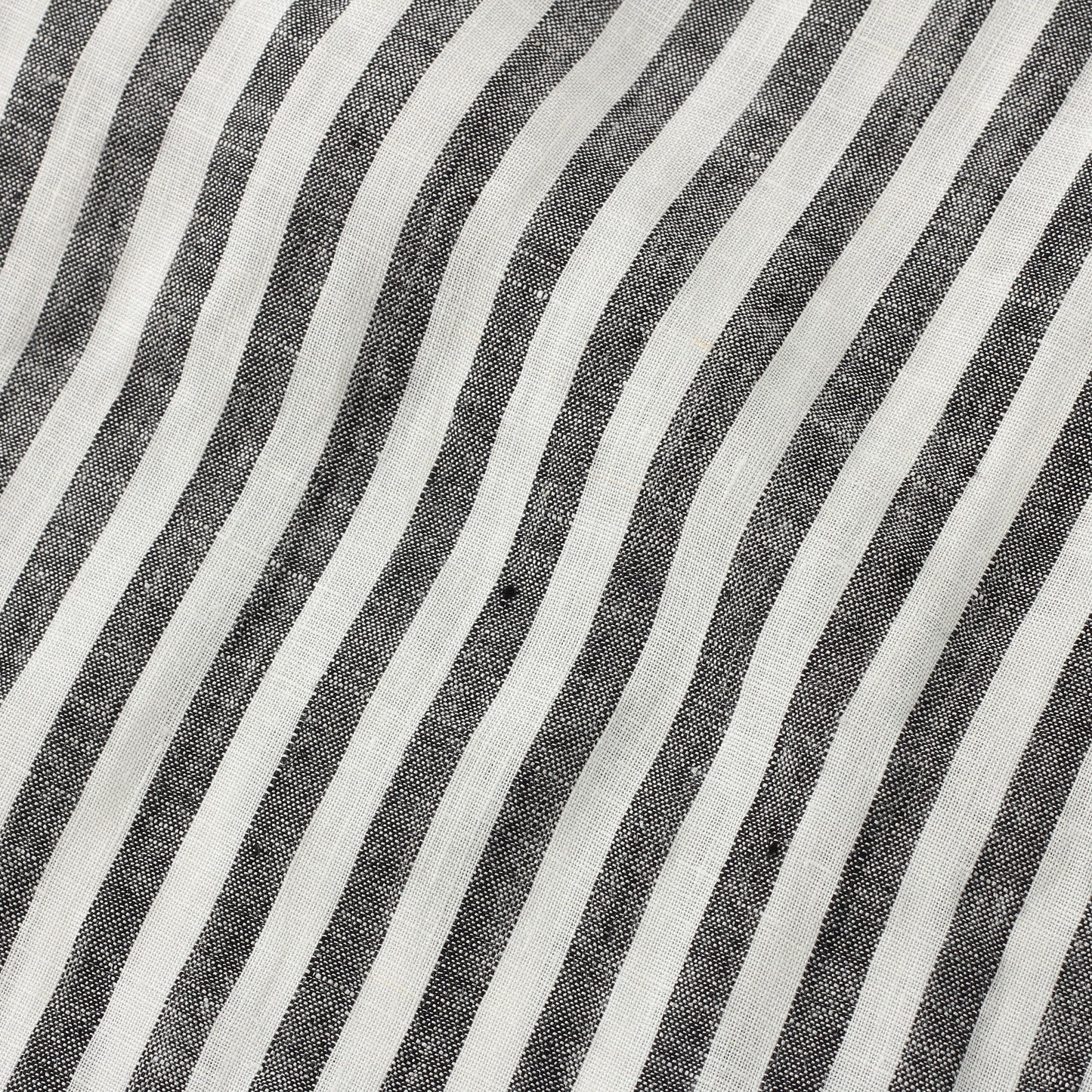 BLACK&WHITE SHIRTING LINEN DRESS