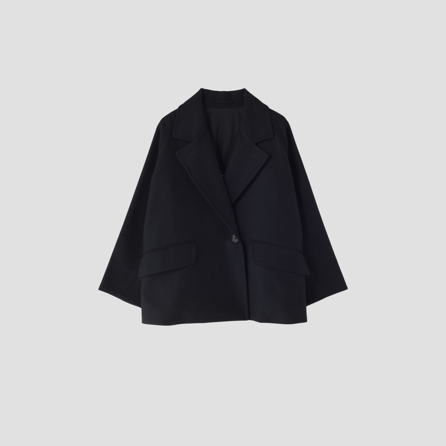 SHETLAND WOOL BLEND FLANNEL COAT